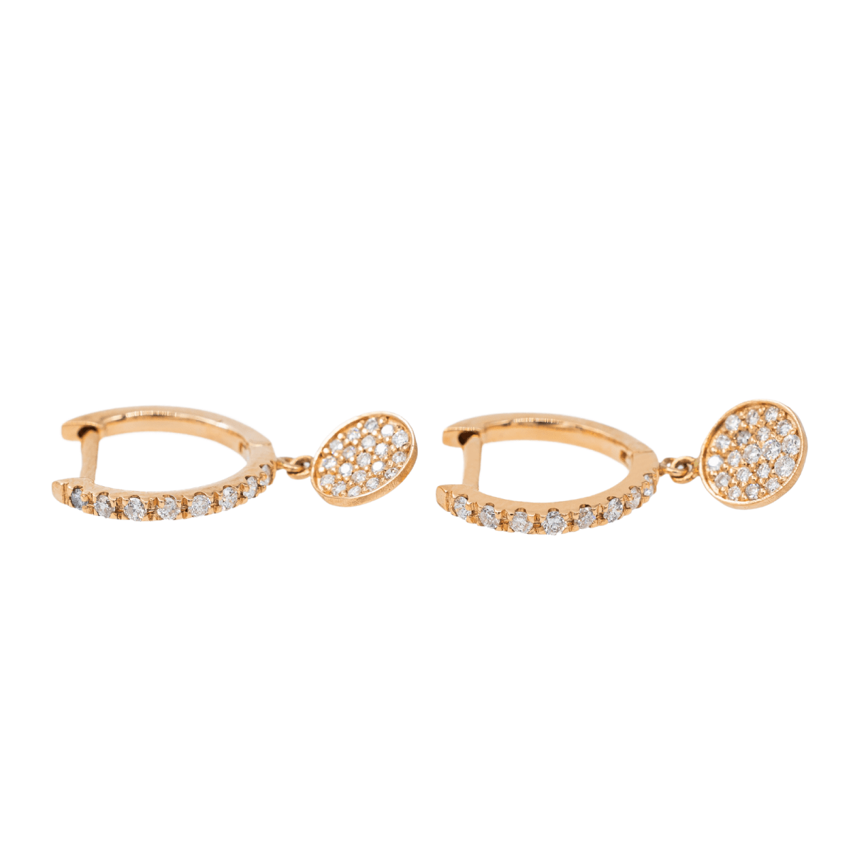 Ginette NY Boucles d'oreilles Or rose Diamant - Castafiore