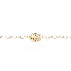 Ginette NY Bracelet Mini Diamond Ever Disc Bracelet Or rose diamant - Castafiore