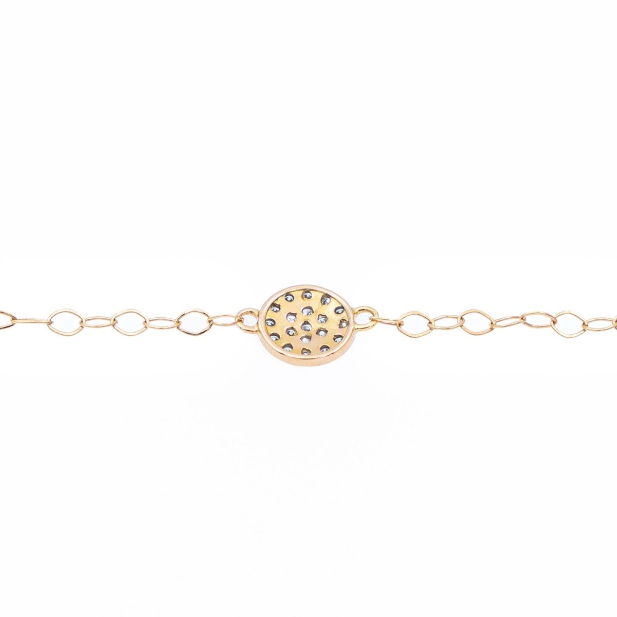 Ginette NY Bracelet Mini Diamond Ever Disc Bracelet Or rose diamant - Castafiore