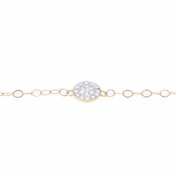 Ginette NY Bracelet Mini Diamond Ever Disc Bracelet Or rose diamant - Castafiore