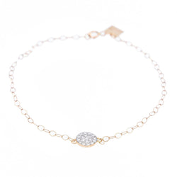 Ginette NY Bracelet Mini Diamond Ever Disc Bracelet Or rose diamant - Castafiore
