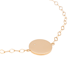 Ginette NY Bracelet Mini ever disc Or rose Diamant - Castafiore