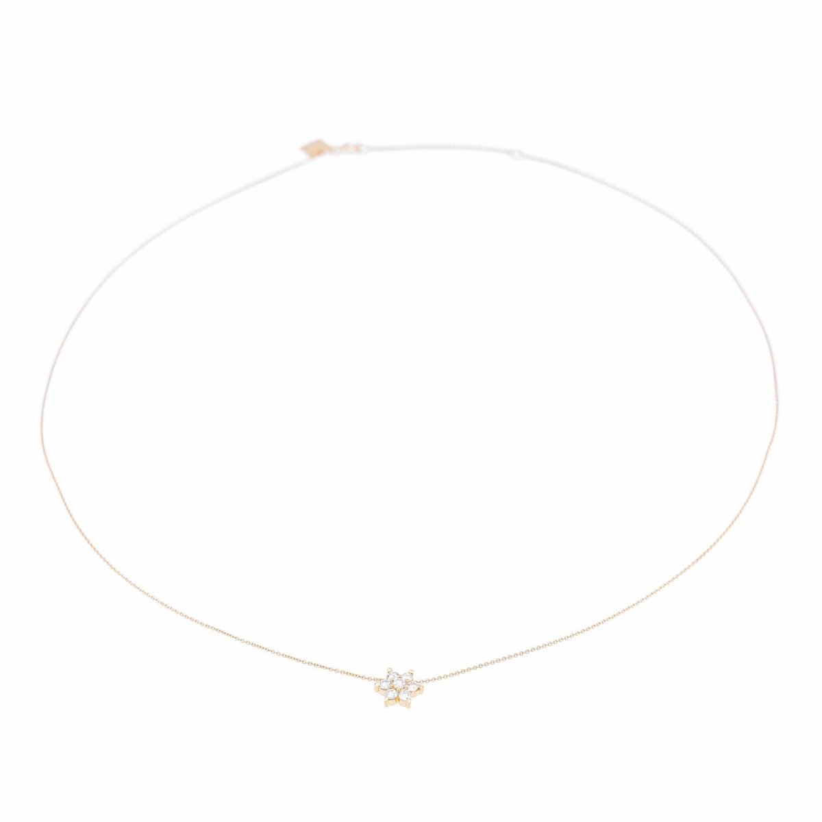 Ginette NY Collier "Diamond Star Necklace" en or rose et diamants - Castafiore