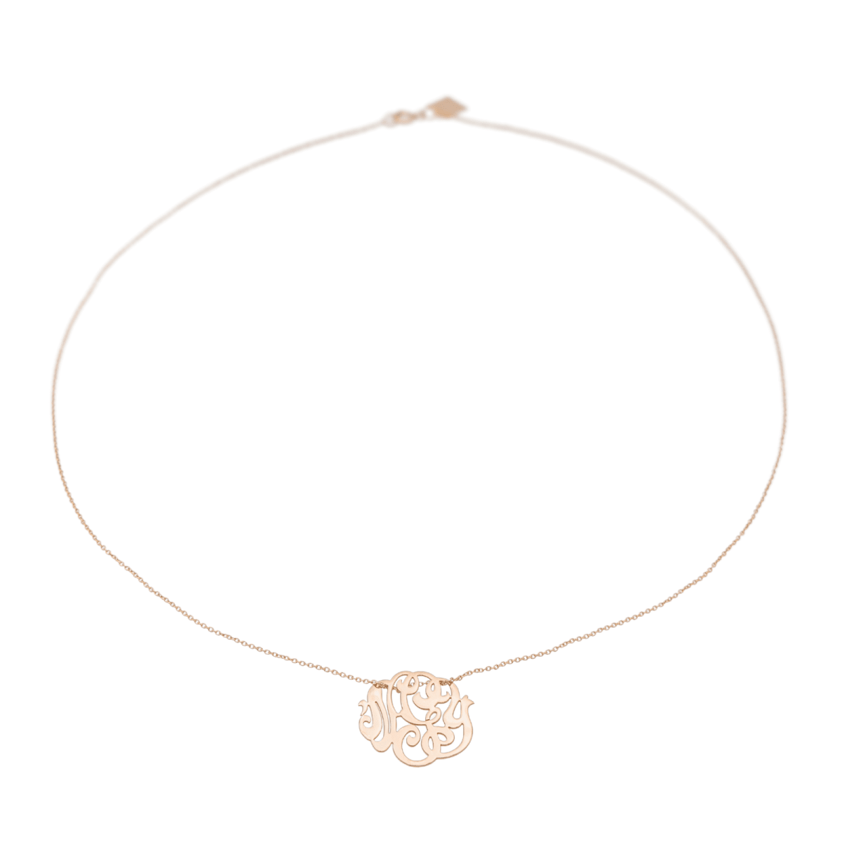 Ginette NY Collier Pendentif Baby Lace Monogram Or rose - Castafiore