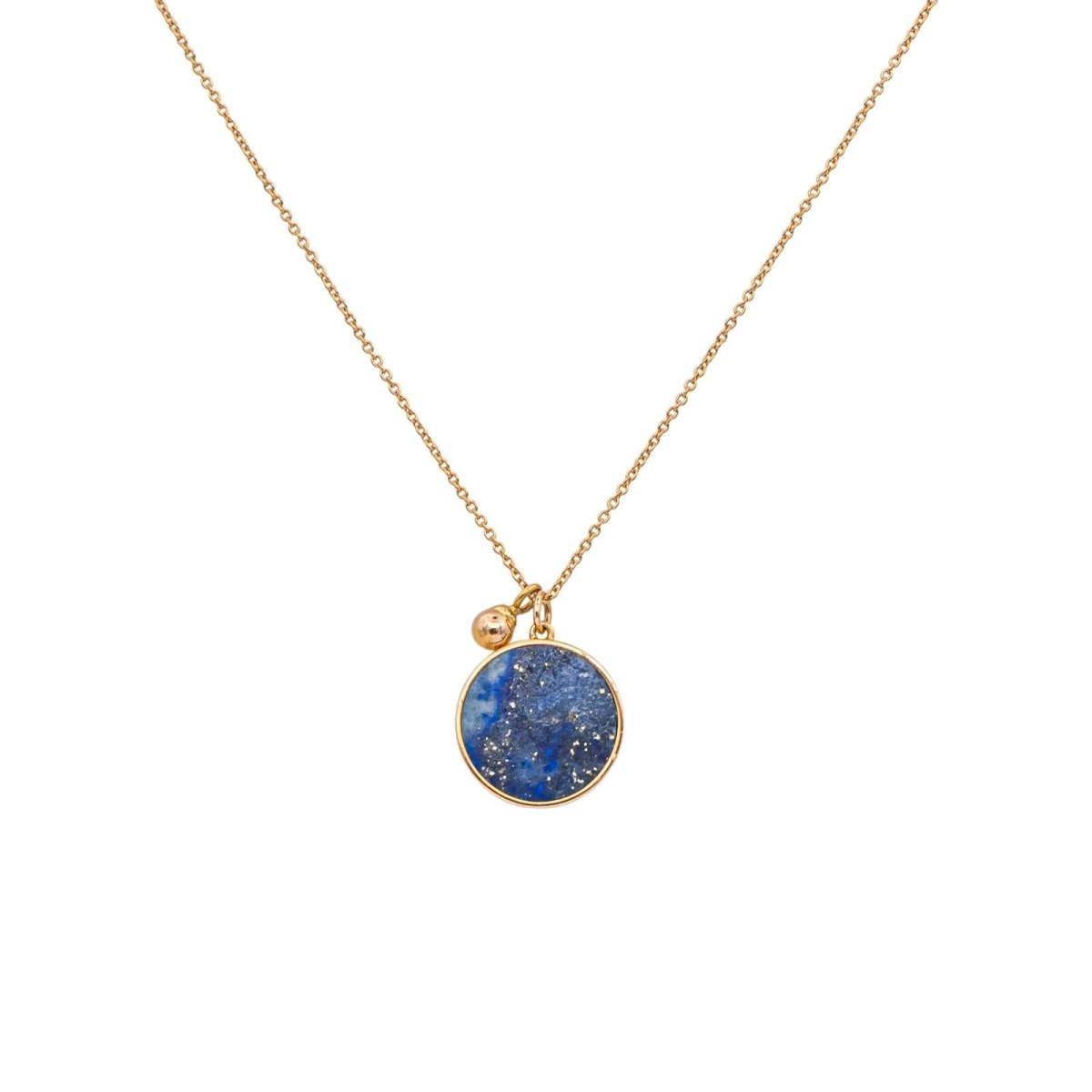 Ginette NY Collier Pendentif Ever Lapis Or rose Lapis-Lazuli - Castafiore