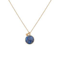 Ginette NY Collier Pendentif Ever Lapis Or rose Lapis-Lazuli - Castafiore
