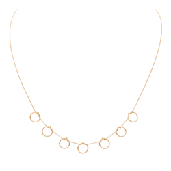 Ginette NY Collier Tiny Five Circles On Chain Or rose - Castafiore
