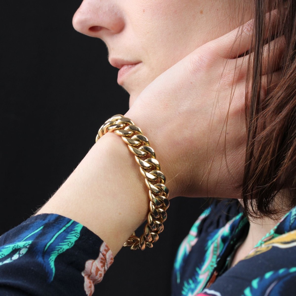 Gourmette femme en or jaune - Castafiore