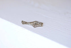 Grand pendentif Art Déco or blanc et diamants - Castafiore