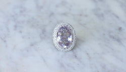 Grande Bague Art Déco Améthyste et Diamants - Castafiore