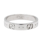 Gucci Bague Fine Icon Or blanc - Castafiore