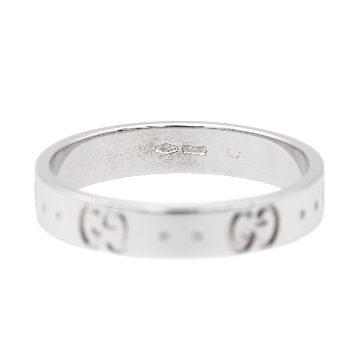 Gucci Bague Fine Icon Or blanc - Castafiore