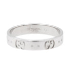 Gucci Bague Fine Icon Or blanc - Castafiore