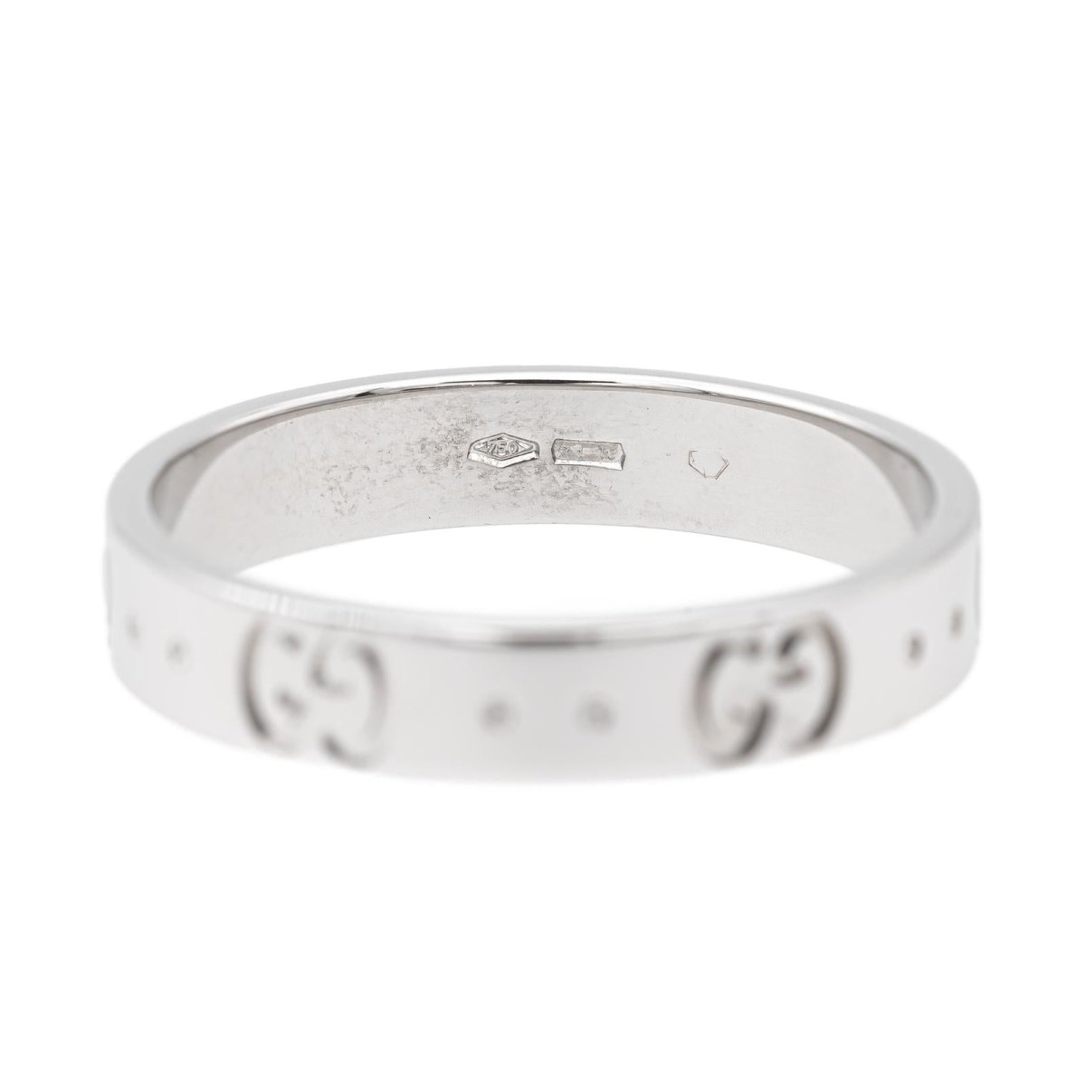 Gucci Bague Fine Icon Or blanc - Castafiore