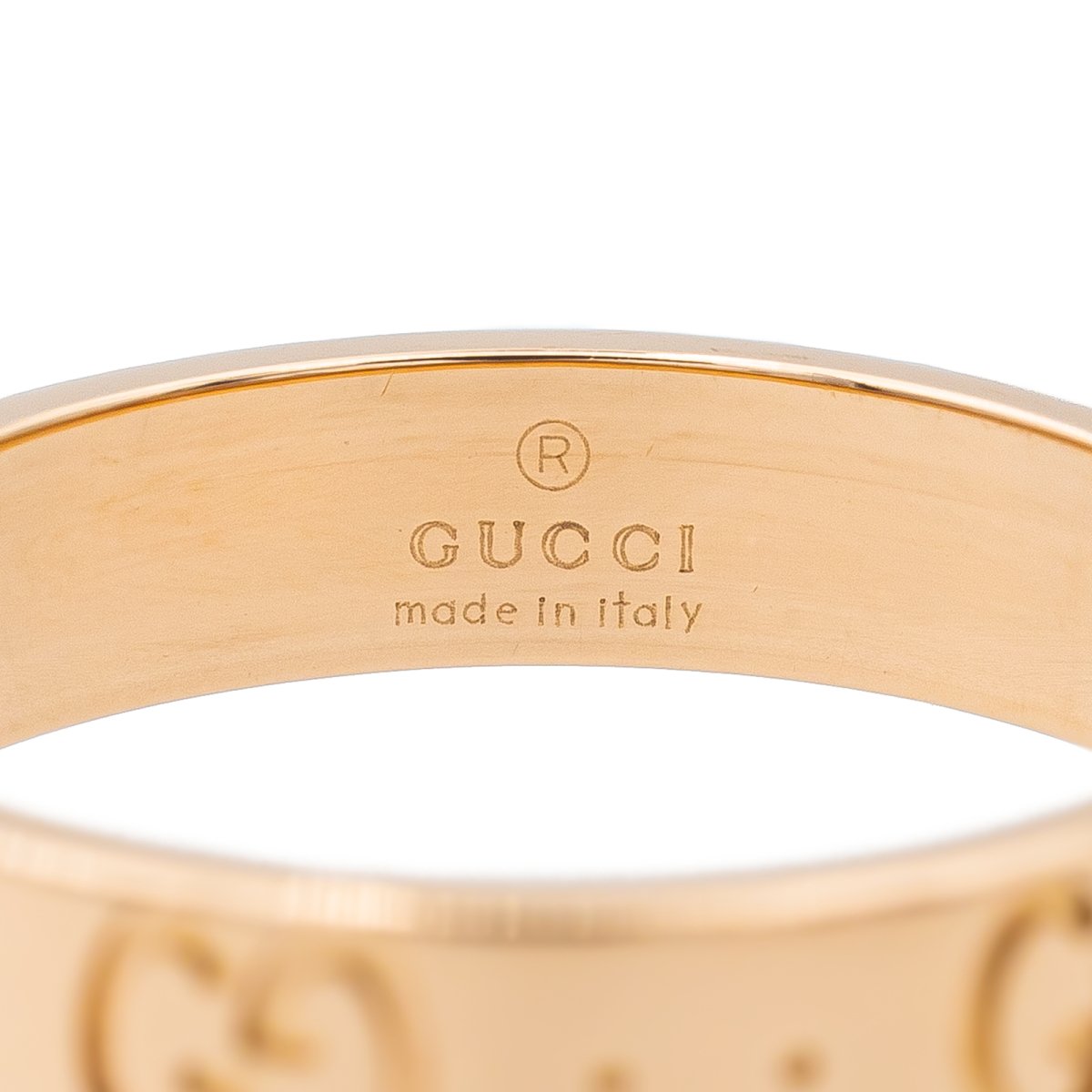 Gucci Icon Slim Ring 18Kpg Pink Rose #297091G71B Gucci Gucci Icon 18K Rose Gold Ring - Size 5.75  main image 2