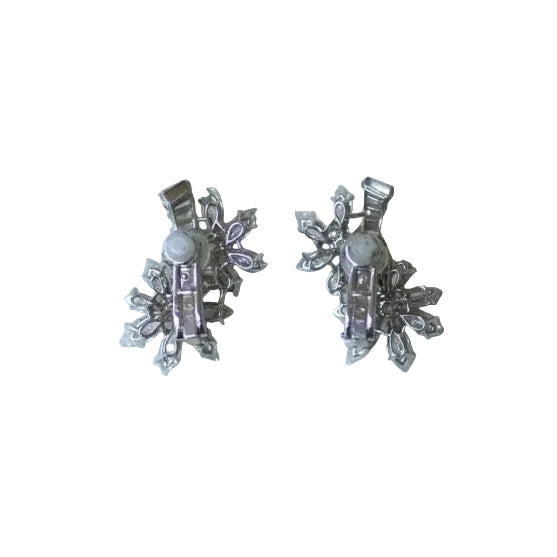 Guillemin & Soulaine Boucles d'Oreilles Fleur Diamants - Castafiore