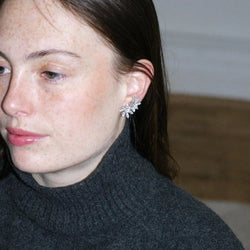 Guillemin & Soulaine Boucles d'Oreilles Fleur Diamants - Castafiore