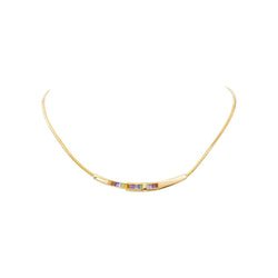 Guy Laroche Collier Maille oméga Or jaune Citrine - Castafiore