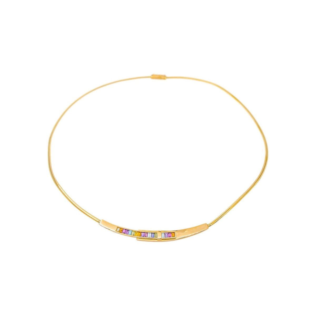 Guy Laroche Collier Maille oméga Or jaune Citrine - Castafiore