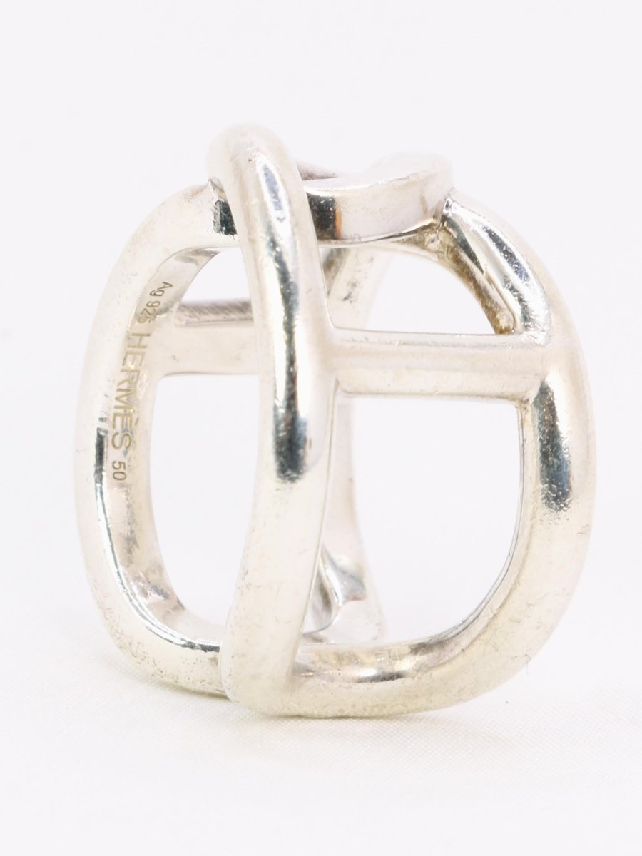 HERMES Bague vintage Cythère en argent - Castafiore