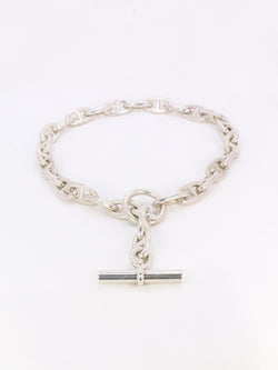 HERMES Collier argent chaîne d'ancre grand modele - Castafiore