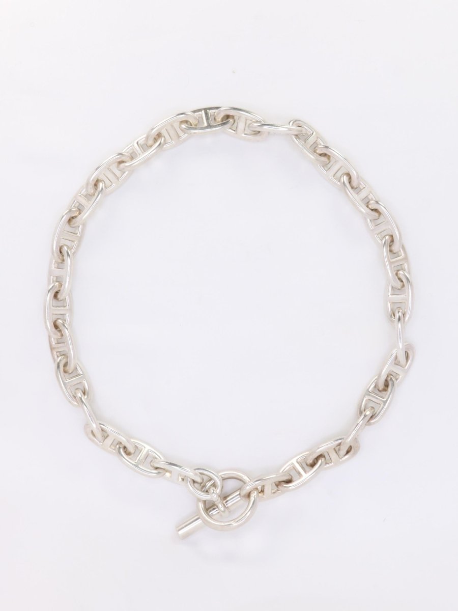 HERMES Collier argent chaîne d'ancre grand modele - Castafiore