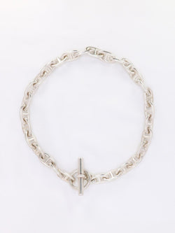 HERMES Collier argent chaîne d'ancre grand modele - Castafiore