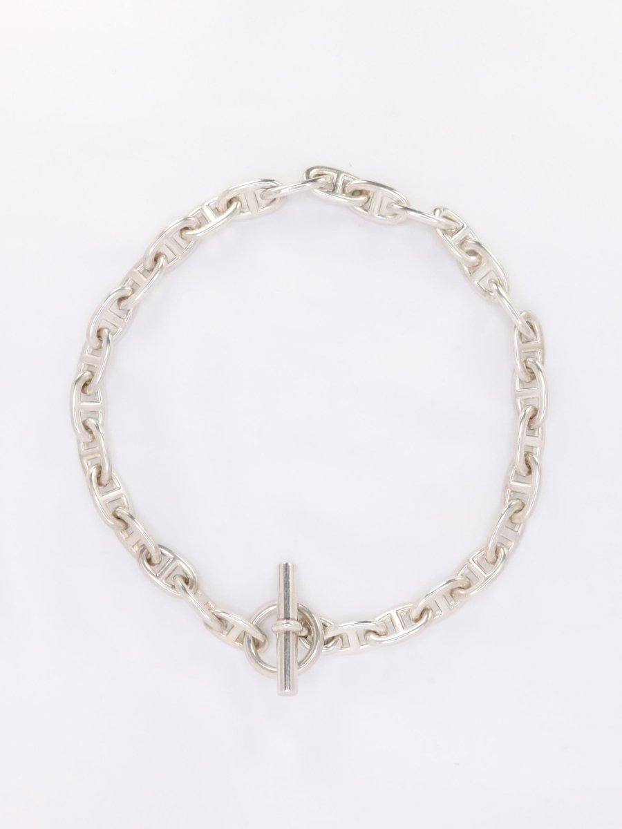 HERMES Collier argent chaîne d'ancre grand modele - Castafiore