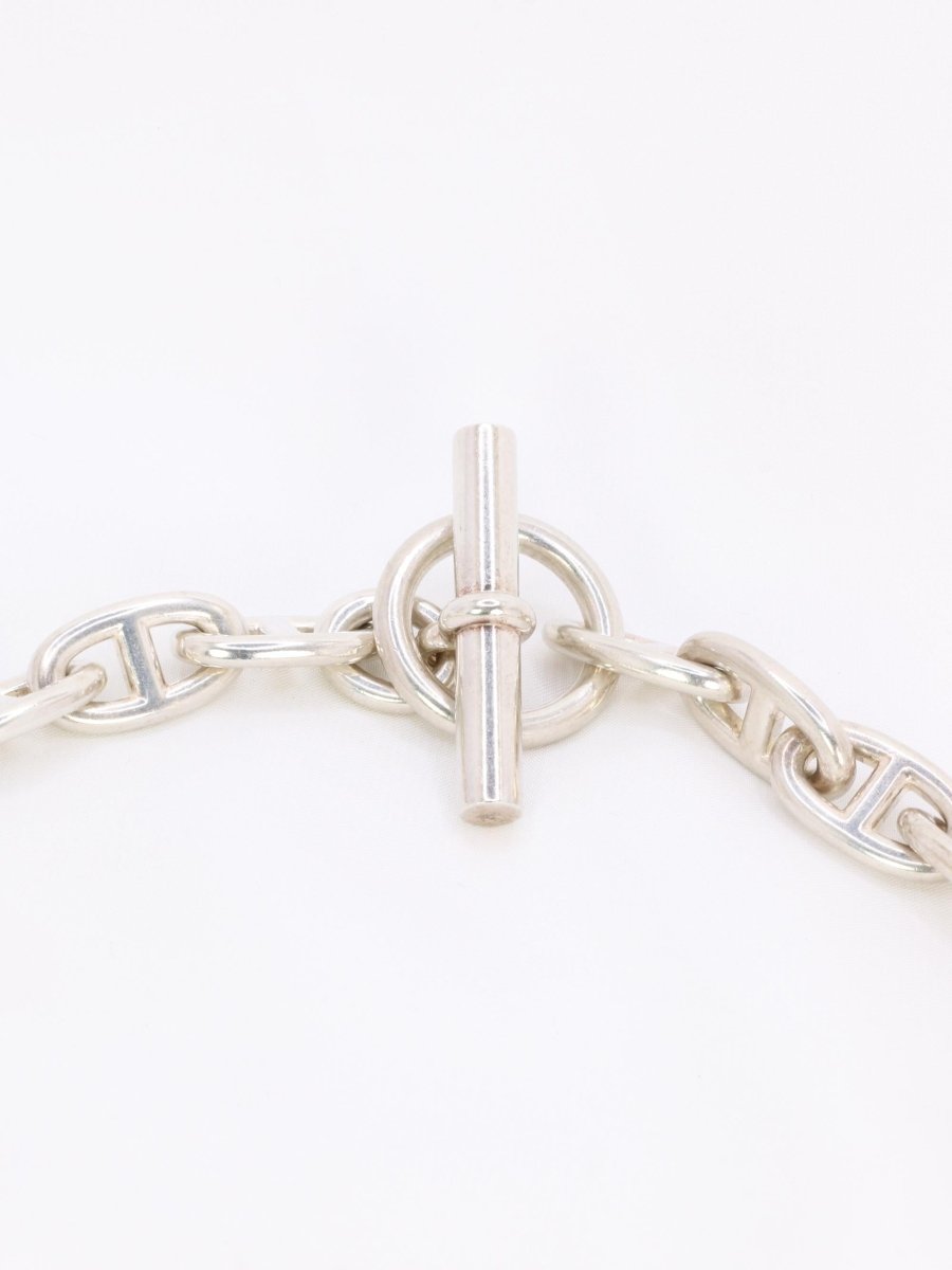 HERMES Collier argent chaîne d'ancre grand modele - Castafiore