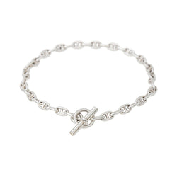 Hermès Collier Pierre Lefèvre Chaîne d'ancre Argent - Castafiore