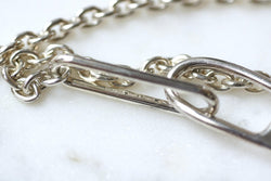 Hermès Sautoir Chaine d'Ancre Twist en Argent 100 cm - Castafiore