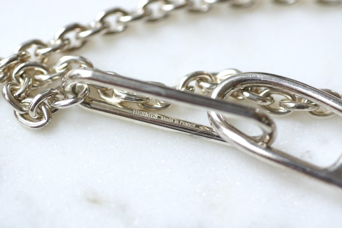 Hermès Sautoir Chaine d'Ancre Twist en Argent 100 cm - Castafiore