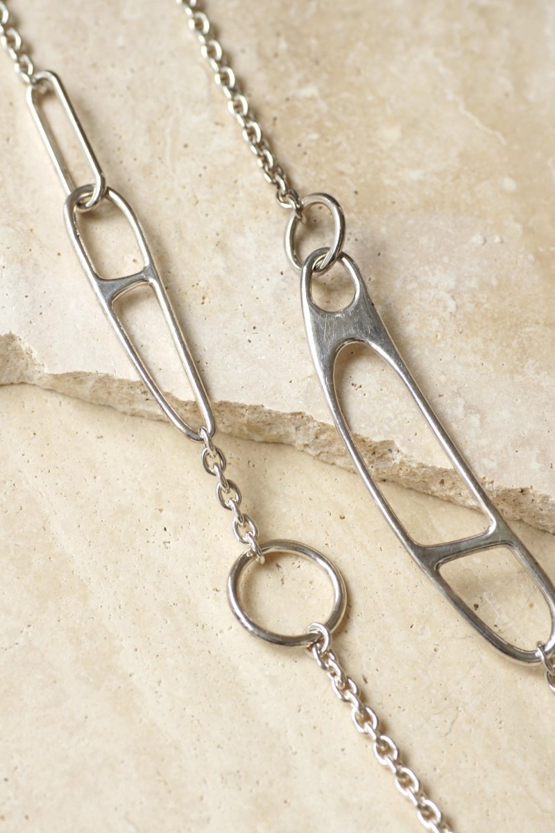 Hermès Sautoir Chaine d'Ancre Twist en Argent 100 cm - Castafiore