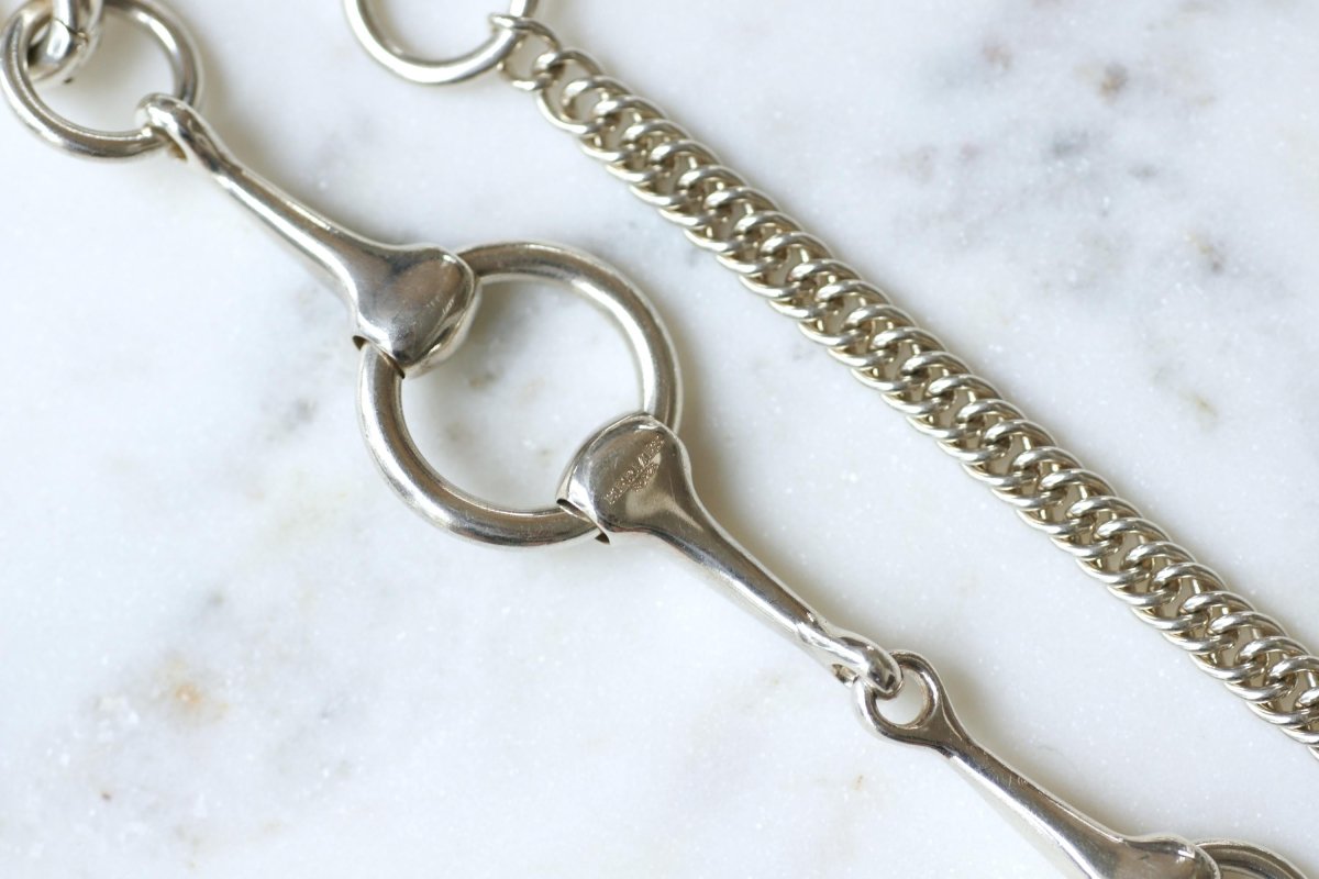 Hermès Sautoir Mors en Argent 73.00 cm - Castafiore