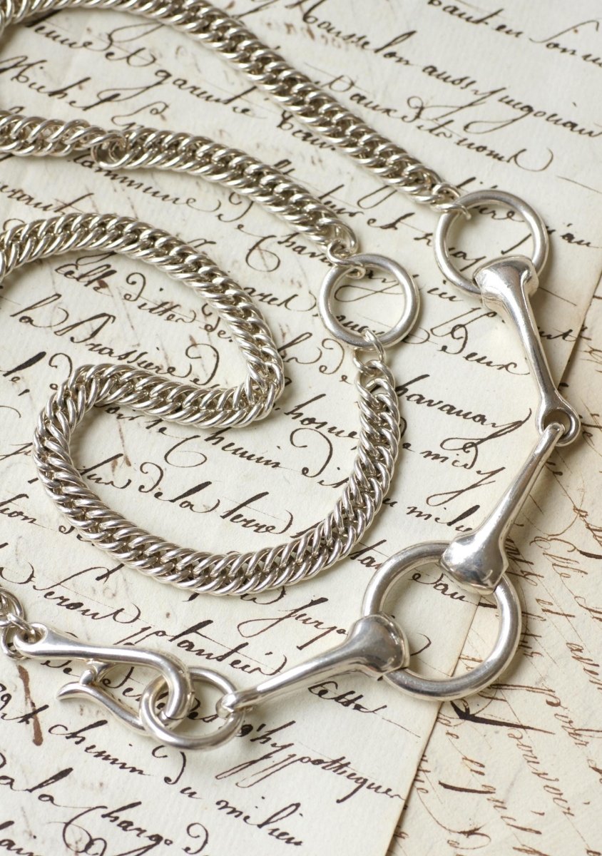 Hermès Sautoir Mors en Argent 73.00 cm - Castafiore