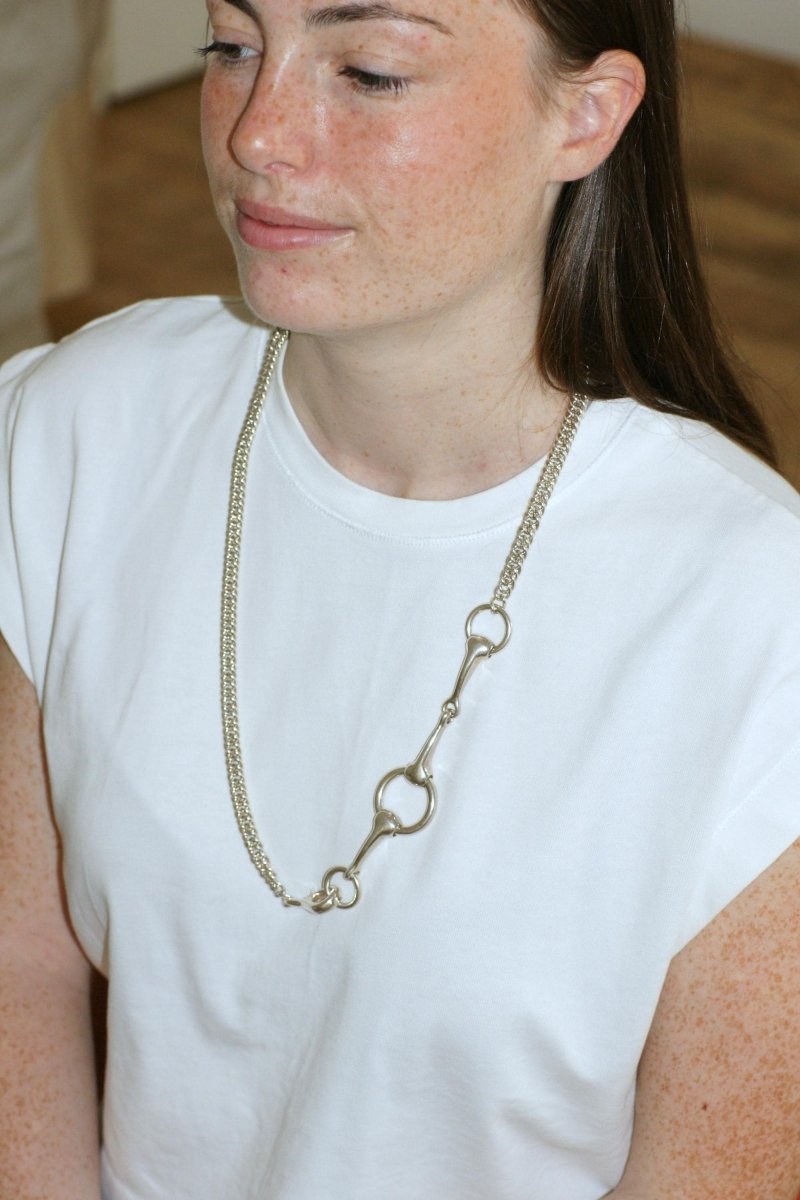 Hermès Sautoir Mors en Argent 73.00 cm - Castafiore