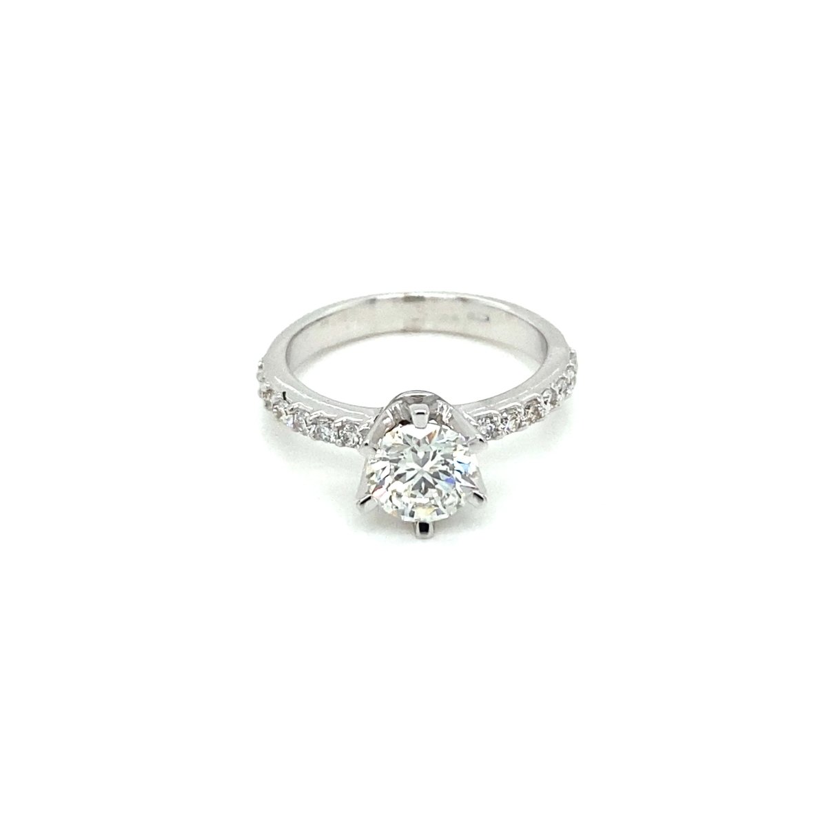 HRD Antwerp Certified 1 Carat Diamond Gold Engagement Ring (bague de fiançailles en or) - Castafiore