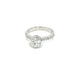 HRD Antwerp Certified 1 Carat Diamond Gold Engagement Ring (bague de fiançailles en or) - Castafiore