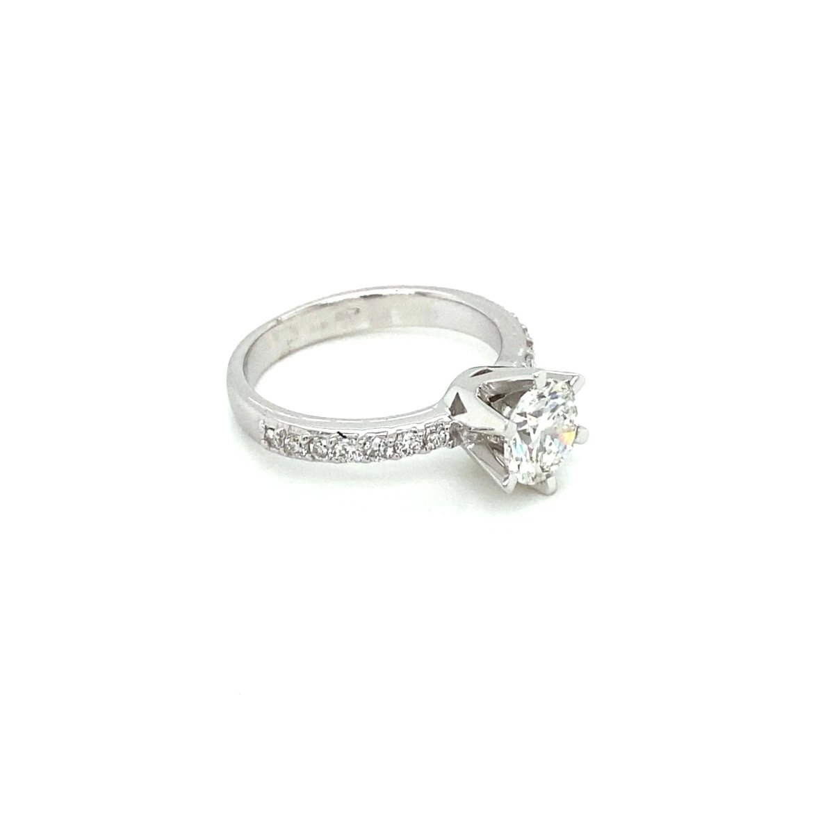 HRD Antwerp Certified 1 Carat Diamond Gold Engagement Ring (bague de fiançailles en or) - Castafiore