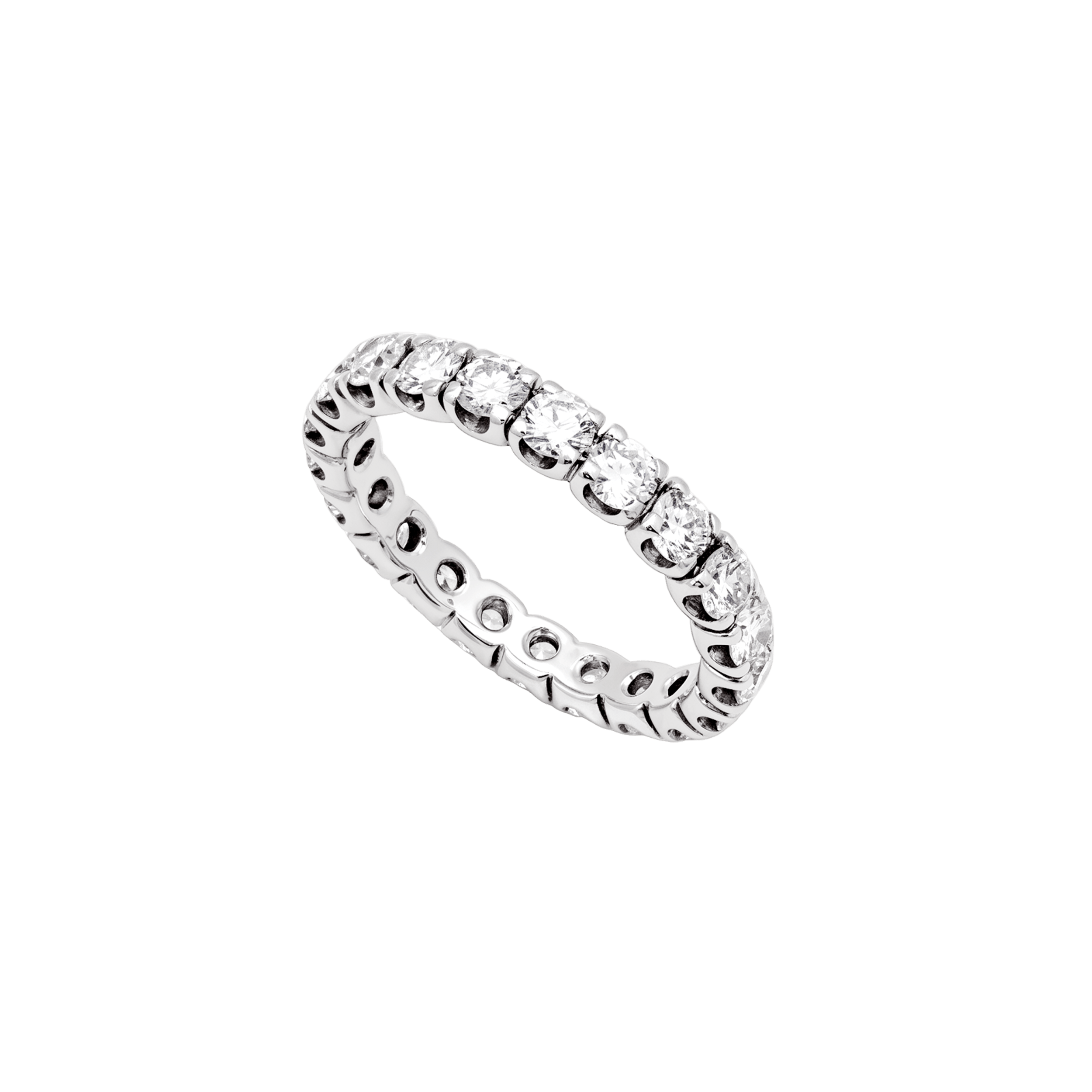 Alliance tour complet or blanc et diamants.