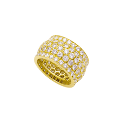 Bague bandeau Cartier, « Nigeria », or jaune et diamants.
