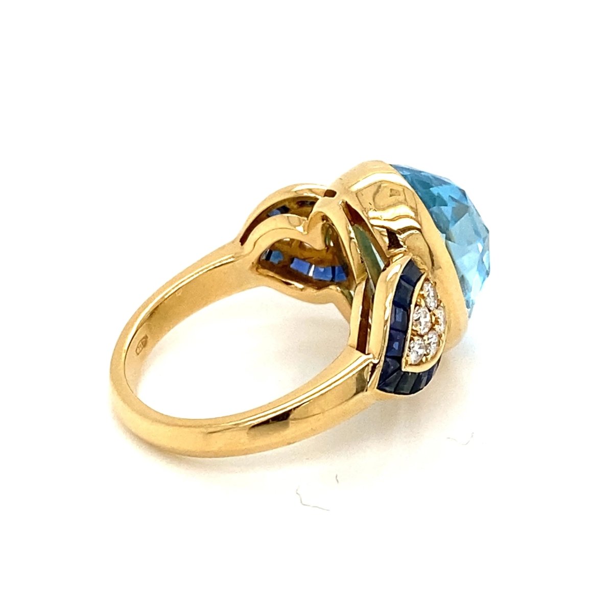 Illario Diamond Sapphire Topaz Cocktail Ring - Castafiore