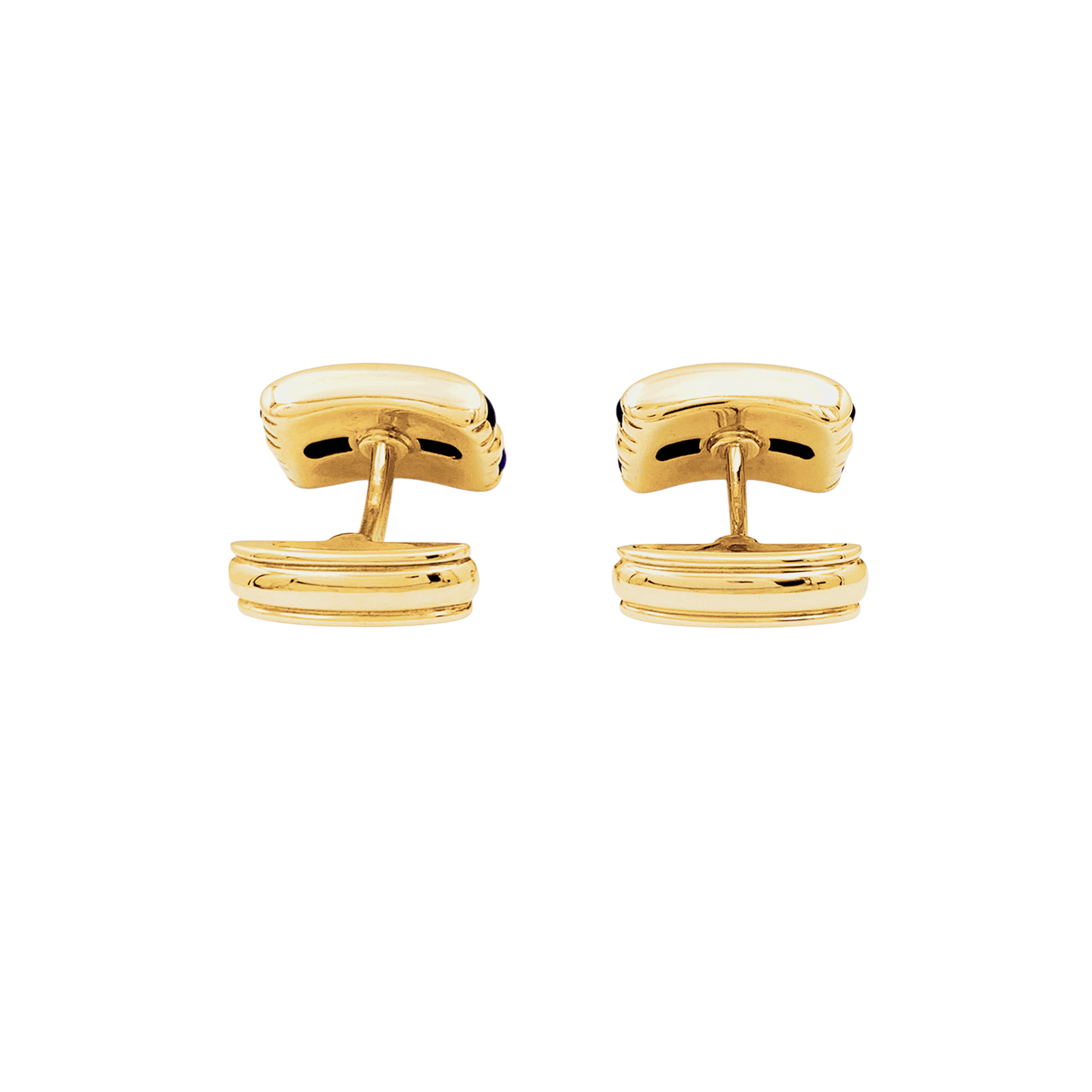 Boutons de manchette Boucheron, or jaune, lapis lazuli.