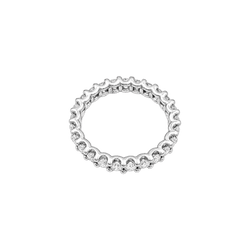 Alliance tour complet or blanc et diamants.