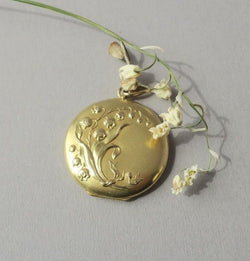 Important pendentif porte photo Muguet Art Nouveau - Castafiore