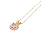 Isabelle Langlois Collier Pendentif Pavé de Paris Or rose Améthyste - Castafiore