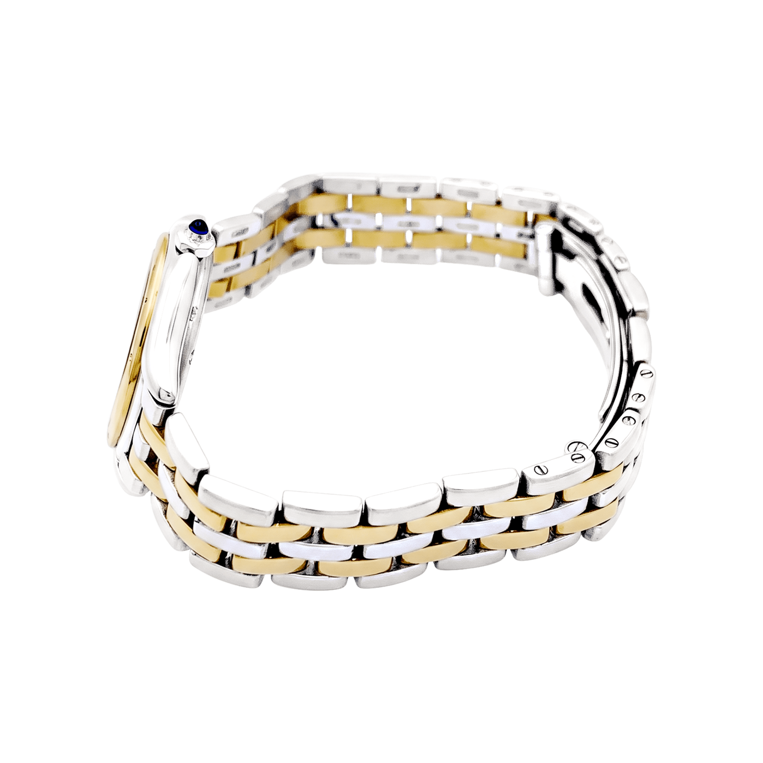 Montre Cartier "Panthère Cougar", or jaune et acier.