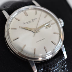 Montre IWC Classique en acier et cuir