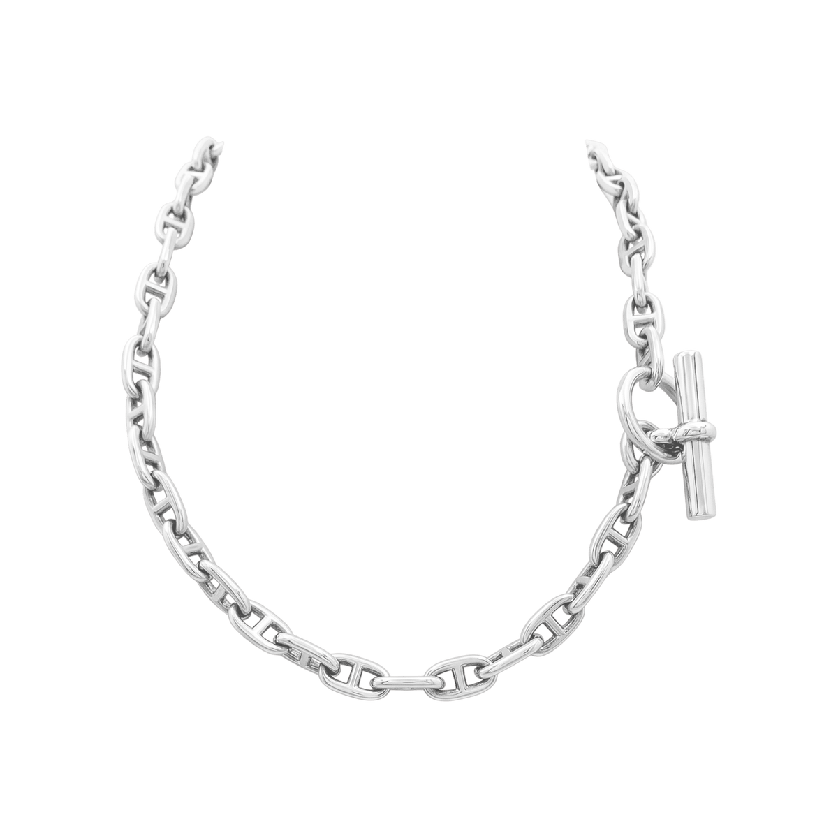 Collier Hermès "Chaîne d'ancre", en argent, petit modèle.