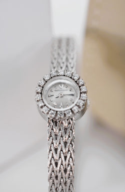 Jaeger - LeCoultre dame, entièrement or blanc 18 carats & diamants, vers 1960 - Castafiore
